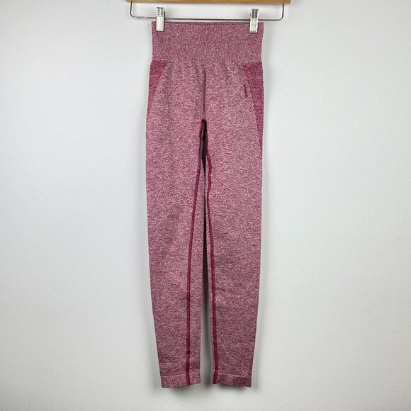 Gymshark Pink Flat Front Flex High Waisted Activewear Leggings Womens Size XS - Picture 1 of 5